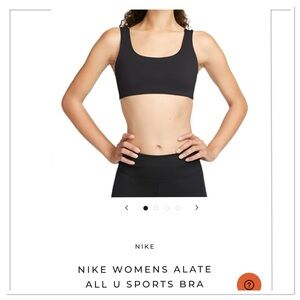 Nike Women's Alate Black Sports Bra NWT, Size Small